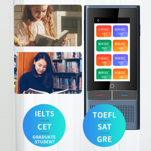 Boeleo BF301 (W1 3.0) Traducteur vocal intelligent à écran de 2,8 pouces pour les voyages d'affaires 1 Go + 8 Go Prise en charge de 117 langues Inter-traduction (noir) SH106B1856-016