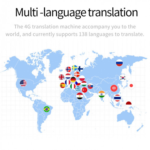 Boeleo BF301 (W1 3.0) Traducteur vocal intelligent à écran de 2,8 pouces pour les voyages d'affaires 1 Go + 8 Go Prise en charge de 117 langues Inter-traduction (noir) SH106B1856-016