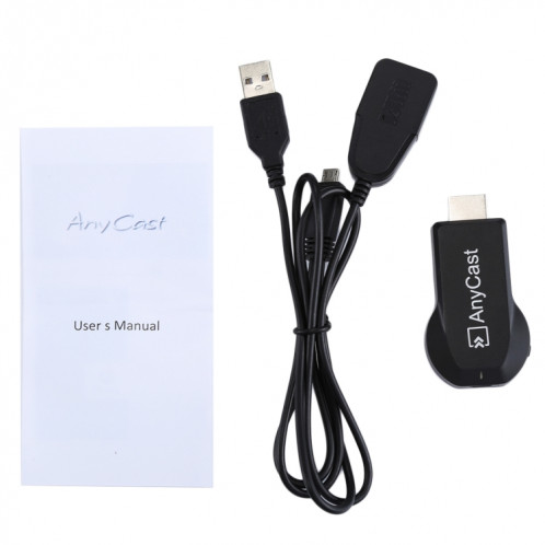 AnyCast M2 Plus Récepteur de dongle d'affichage WiFi sans fil Airplay Miracast DLNA 1080P HDMI TV Stick pour iPhone, Samsung et autres smartphones Android (Noir) SH026B96-012