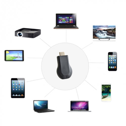 AnyCast M4 Plus Récepteur de Dongle d'affichage WiFi sans fil Airplay Miracast DLNA 1080P HDMI TV Stick pour iPhone, Samsung et autres Smartphones Android SH002799-016