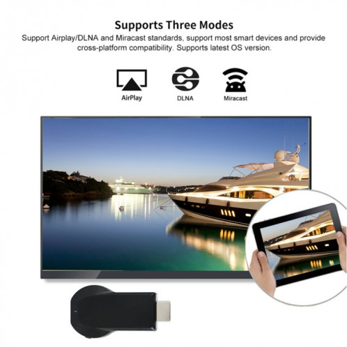 AnyCast M4 Plus Récepteur de Dongle d'affichage WiFi sans fil Airplay Miracast DLNA 1080P HDMI TV Stick pour iPhone, Samsung et autres Smartphones Android SH002799-016