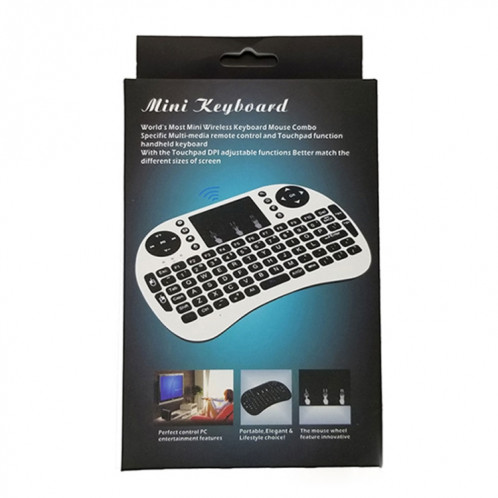 Langue de support: Clavier de rétroéclairage sans fil russe i8 Air Mouse avec pavé tactile pour Android TV Box & Smart TV & PC Tablet & Xbox360 & PS3 & HTPC / IPTV SH00551209-010