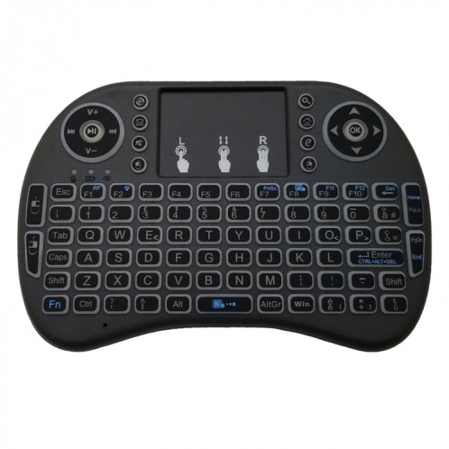 Langue de support: Italie i8 Air Mouse Clavier rétroéclairé sans fil avec pavé tactile pour Android TV Box & Smart TV & PC Tablet & Xbox360 & PS3 & HTPC / IPTV SH0059811-010