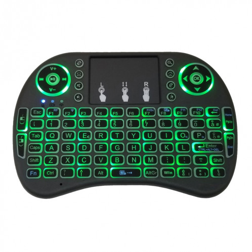 Langue de support: Italie i8 Air Mouse Clavier rétroéclairé sans fil avec pavé tactile pour Android TV Box & Smart TV & PC Tablet & Xbox360 & PS3 & HTPC / IPTV SH0059811-010