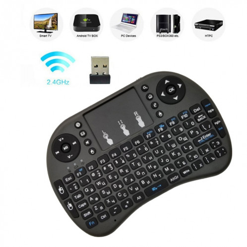 Langue de support: Clavier sans fil russe i8 Air Mouse avec pavé tactile pour Android TV Box & Smart TV & PC Tablet & Xbox360 & PS3 & HTPC / IPTV SH00631208-09