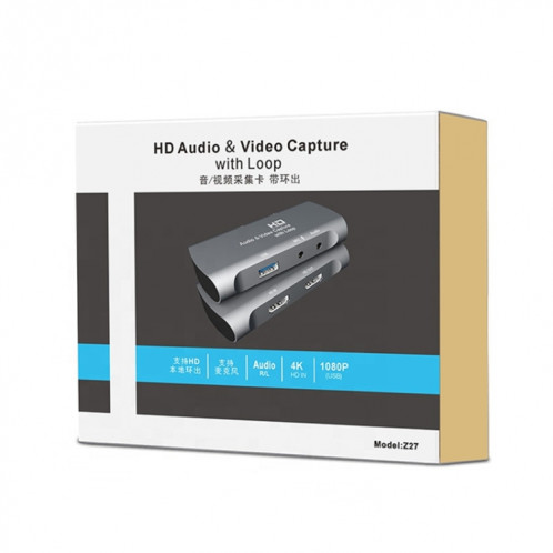 Z27 HDM Femelle + Micro vers HDM Femelle USB 2.0 Boîte de Capture Audio Vidéo (Gris Foncé) SH94DG1052-012