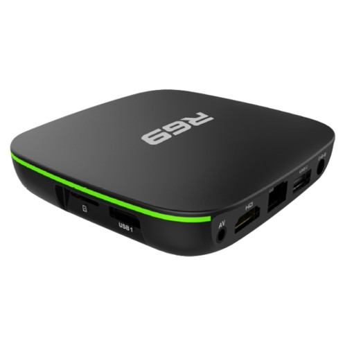 R69 1080P HD Smart TV BOX Android 4.4 Lecteur multimédia avec télécommande, Quad Core Allwinner H3, RAM: 2 Go, ROM: 16 Go, WiFi 2.4G, LAN, Prise US SH42US781-012