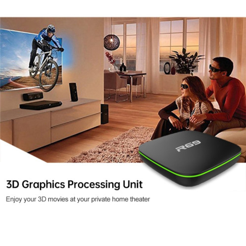R69 1080P HD Smart TV BOX Android 4.4 Lecteur multimédia avec télécommande, Quad Core Allwinner H3, RAM: 2 Go, ROM: 16 Go, WiFi 2.4G, LAN, Prise US SH42US781-012