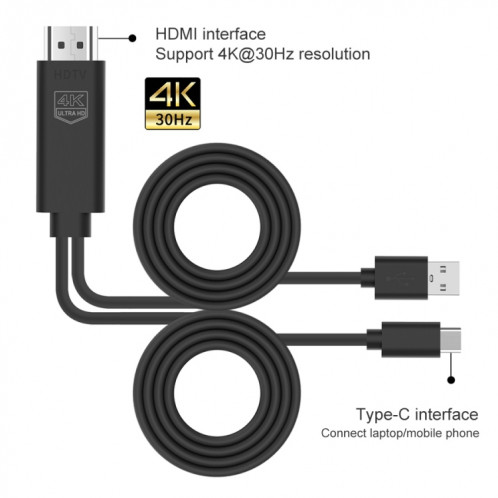 Câble HDTV UC505 USB-C / TYPE-C 4K 30HZ SH01751589-06
