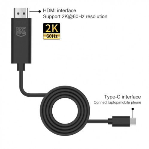 UC506 USB-C / Type-C au câble HDTV HDMI 2K 60Hz SH0176609-06