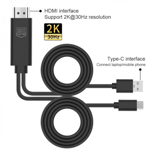Câble HDTV HDTV UC507 USB-C / TYPE-C 2K 30HZ SH01771109-06
