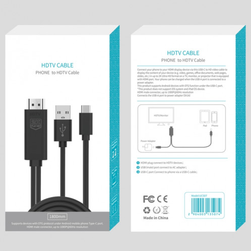 Câble HDTV HDTV UC507 USB-C / TYPE-C 2K 30HZ SH01771109-06