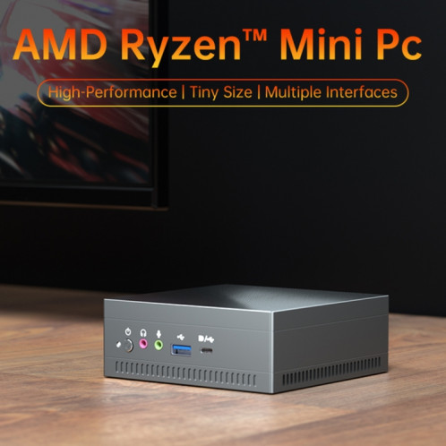 MN37 Barebone Mini PC, processeur AMD Ryzen 7 3750H, pas de RAM + disque dur, prise en charge de la sortie 3 écrans (gris argenté) SH91SH1166-011