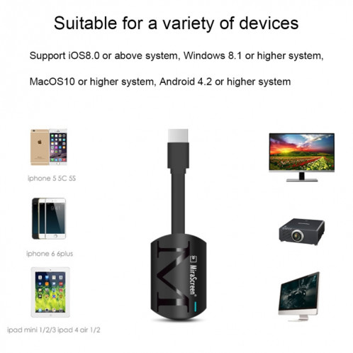 MiraScreen G4 Dongle HDMI sans fil HD 1080P TV Stick WiFi Media Player Miracast SH3122850-011