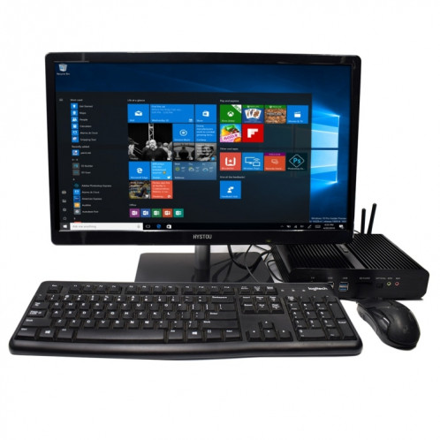 HYSTOU P05B-I7-5500U-2C Mini PC sans ventilateur Processeur Intel Core i7 5500u Quad Core jusqu'à 2,4 GHz, RAM: 8G, ROM: 256G, prise en charge Win 7/8/10 / Linux (noir) SH326B1509-07