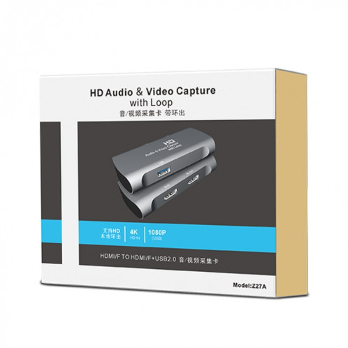 Boîte de capture audio vidéo USB Z27A HDMI femelle vers HDMI femelle SH84241328-011