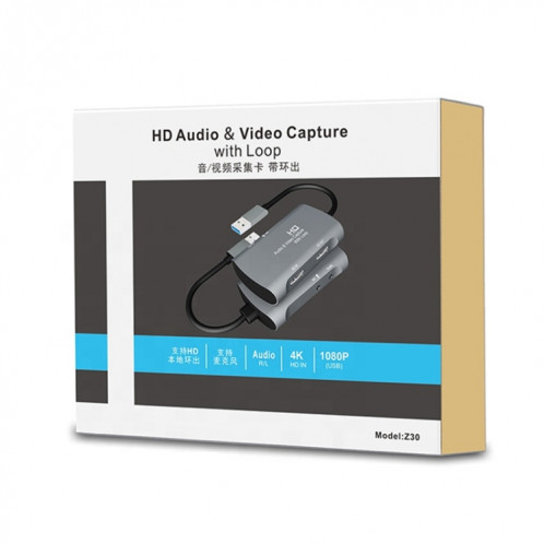 Z30 HDMI Femelle + Micro vers HDMI Femelle + Audio + Boîte de Capture Vidéo USB 2.0 SH84281118-014