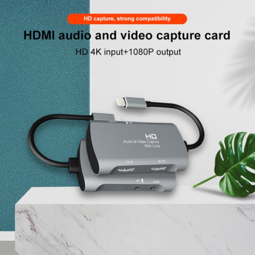 Z30A HDMI Femelle + Micro vers HDMI Femelle + Audio + Boîte de Capture Vidéo USB-C / Type-C SH84291232-014