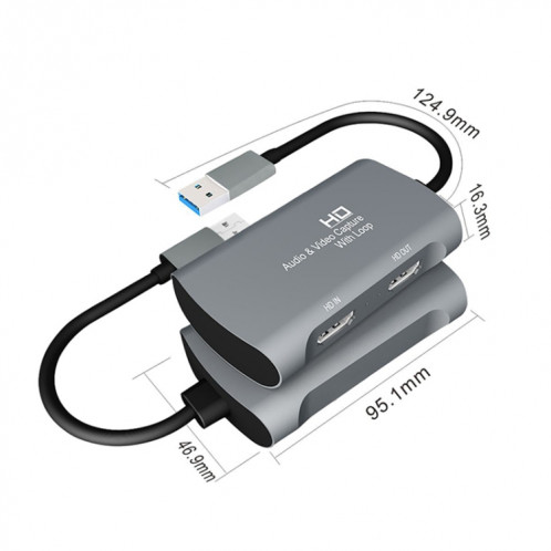 Z31 HDMI Femelle vers HDMI Femelle + Audio + Boîte de Capture Vidéo USB 2.0 SH84301815-014