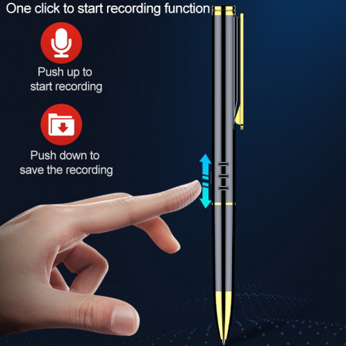 Stylo d'enregistrement de forme de stylo de réduction de bruit de commande vocale intelligente d'origine Lenovo B628 32 Go SL0019990-013