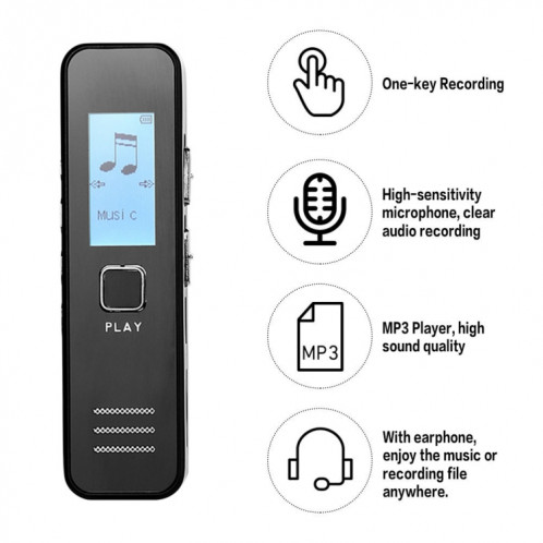 SK007 Enregistreur vocal audio numérique portable sans perte de son HD SH81101982-07