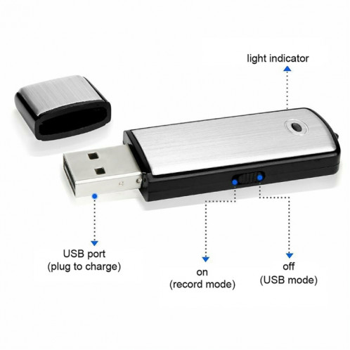 Enregistreur vocal de réunion portable rechargeable SK858 32 Go (noir) SH116B815-010