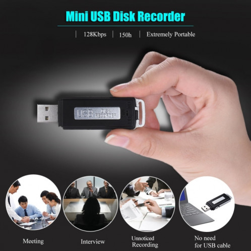 Enregistreur vocal portable rechargeable SK868 16 Go sur disque U SH8118439-09