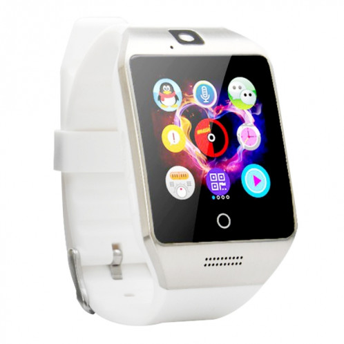 Q18S 1.54 pouces IPS écran MTK6260A Bluetooth 3.0 Smart Watch Téléphone, podomètre / Rappel sédentaire / Moniteur de sommeil / Anti-Perte / Caméra à distance / GSM / 0,3 M Caméra (Blanc + Argent) SQ41WS1918-015