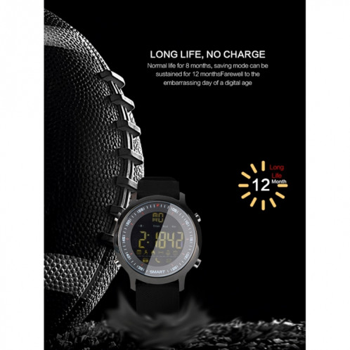 EX18 Smart Watch Montre FSTN Full View Ecran Cadran Lumineux Bracelet Haute Resistance en TPU Marches de Comptage Calories Brulees Calendrier Bluetooth 4.0 Rappel d Appel Rappel de Batterie Faible