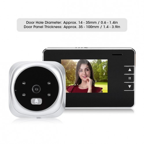 2.8Y 2,8 pouces écran 0.3mp Caméra de sécurité Péphole Viewer Porte de porte Péphole numérique Bell SH0074311-010