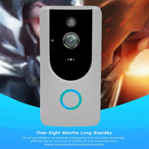 Sonnette visuelle vidéo WIFI intelligente M2 720P, prise en charge de la surveillance à distance du téléphone portable et de la vision nocturne (gris) SH400H1752-016