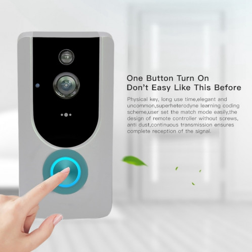 Sonnette visuelle vidéo WIFI intelligente M2 720P, prise en charge de la surveillance à distance du téléphone portable et de la vision nocturne (gris) SH400H1752-016