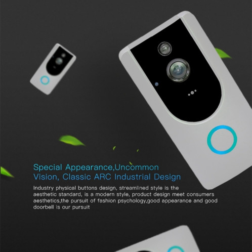 Sonnette visuelle vidéo WIFI intelligente M2 720P, prise en charge de la surveillance à distance du téléphone portable et de la vision nocturne (gris) SH400H1752-016