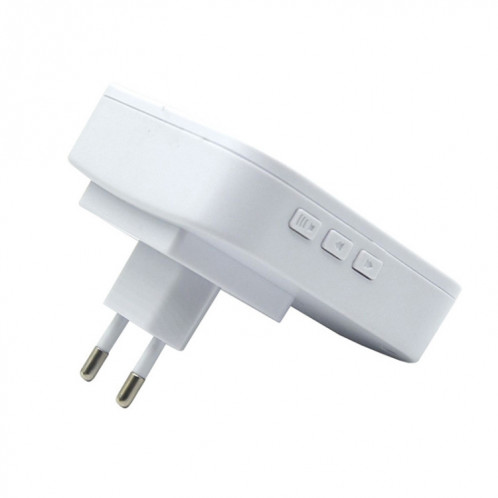 P6 110dB sans fil IP55 étanche à faible consommation d'énergie WiFi Doing-dong récepteur de sonnette, distance du récepteur: 300 m, prise UE (blanc) SH407W1455-07