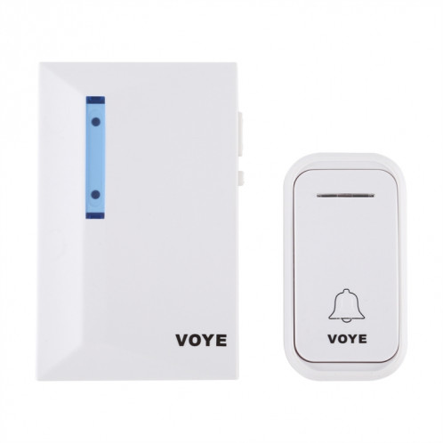 VOYE V015F Sonnette sans fil télécommandée pour la musique à domicile avec 38 sons de polyphonie (blanc) SV583W1513-012