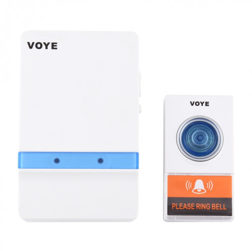 VOYE V012A Sonnette sans fil télécommandée pour la musique à domicile avec 38 sons de polyphonie (blanc) SV585W763-012