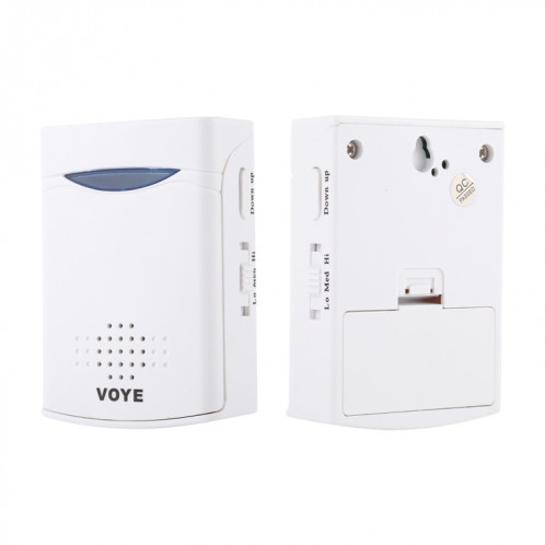 VOYE V006B Sonnette sans fil télécommandée pour la musique à domicile avec 38 sons de polyphonie (blanc) SV586W1404-012