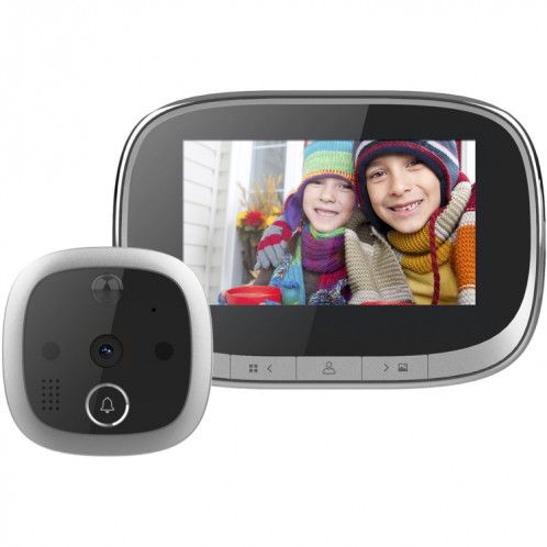 SF550 4.3 pouces écran 1.0MP visionneuse de porte numérique de sécurité avec 12 musique polyphonique, prise en charge de la détection de mouvement PIR et vision nocturne infrarouge et 145 degrés grand angle et SH936S655-06