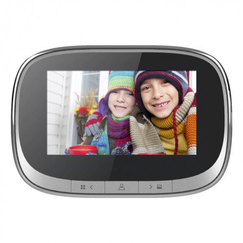 SF550 4.3 pouces écran 1.0MP visionneuse de porte numérique de sécurité avec 12 musique polyphonique, prise en charge de la détection de mouvement PIR et vision nocturne infrarouge et 145 degrés grand angle et SH936S655-06