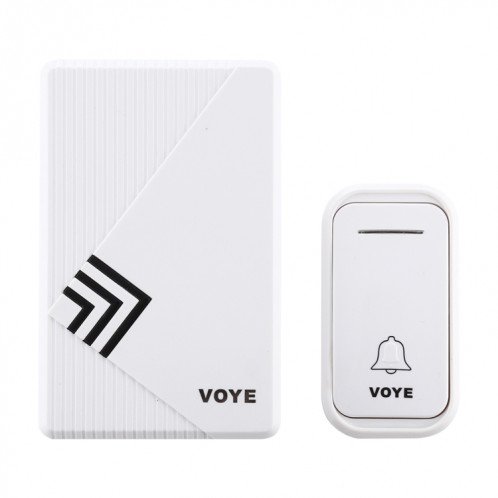 VOYE V022F Sonnette sans fil télécommandée pour la musique à domicile avec 38 sons de polyphonie (blanc) SV585W777-012