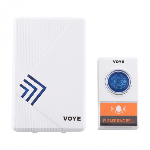 VOYE V022A Sonnette sans fil télécommandée pour la musique à domicile avec 38 sons de polyphonie (blanc) SV586W1841-012