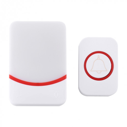 CMF1188 Sonnette sans fil télécommandée pour la musique à domicile avec 38 sonneries et lumières clignotantes colorées + sonneries / sonneries / lumières clignotantes colorées 3 modes (blanc) SH595W1518-013