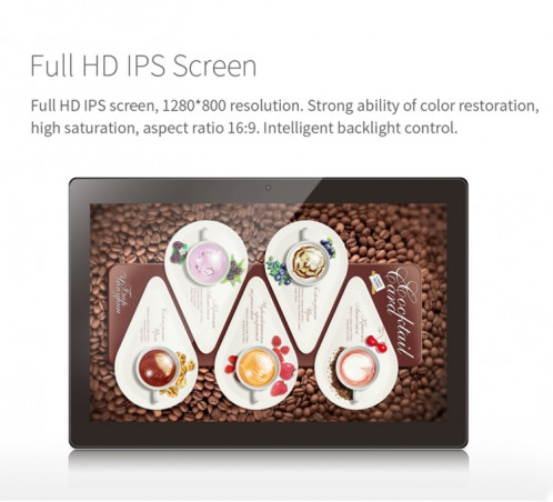 HSD1020T écran tactile tout en un PC avec support, 1 Go + 8 Go, 10,1 pouces IPS Android 6.0 RK3368 Octa Core jusqu'à 1,5 GHz, prise en charge OTG et Bluetooth et WiFi, EU / US / UK Plug (noir) SH136B414-08