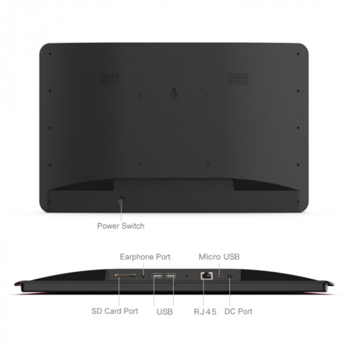 Tablette PC commerciale Hongsamde HSD1332T, 13,3 pouces, 2 Go + 8 Go, Android 5.1 RK3288 Octa Core Cortex A17 jusqu'à 1,8 GHz, prise en charge Bluetooth & WiFi & Ethernet & OTG avec voyant (Noir, blanc) SH12BW191-014