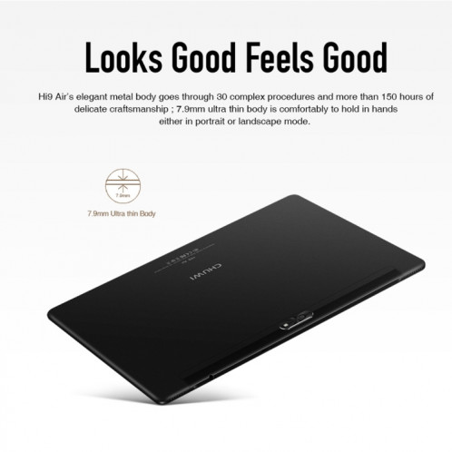 CHUWI Hi9 Tablet PC, 10,1 pouces, 4 Go + 64 Go, Android 7.1, MTK6797 (Helio X20) Deca Core jusqu'à 2,1 GHz, Soutien OTG, FM, Bluetooth, WiFi bi-bande, Réseau: 4G (Noir) SC241B607-015