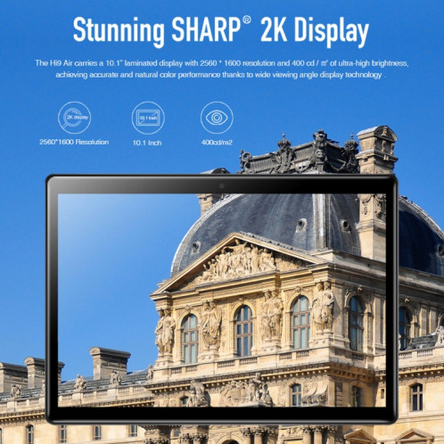 CHUWI Hi9 Tablet PC, 10,1 pouces, 4 Go + 64 Go, Android 7.1, MTK6797 (Helio X20) Deca Core jusqu'à 2,1 GHz, Soutien OTG, FM, Bluetooth, WiFi bi-bande, Réseau: 4G (Noir) SC241B607-015