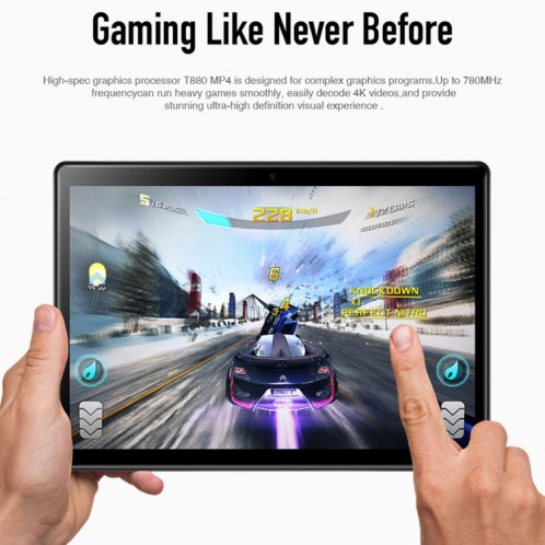 CHUWI Hi9 Tablet PC, 10,1 pouces, 4 Go + 64 Go, Android 7.1, MTK6797 (Helio X20) Deca Core jusqu'à 2,1 GHz, Soutien OTG, FM, Bluetooth, WiFi bi-bande, Réseau: 4G (Noir) SC241B607-015