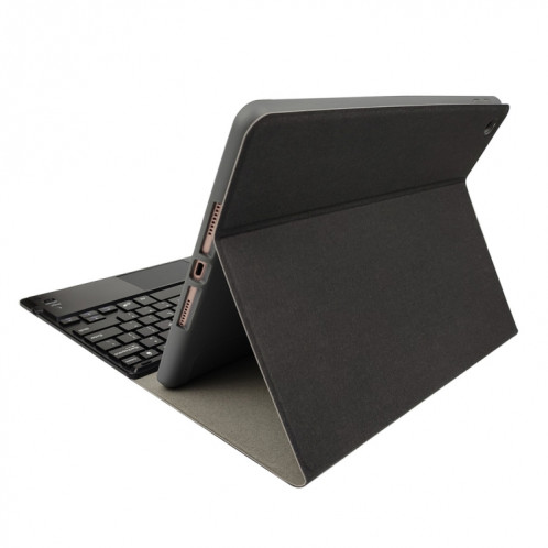 RK102C Clavier Bluetooth en plastique magnétique amovible avec pavé tactile, Housse de protection en TPU motif soie pour iPad 10.2, avec fente pour stylo et support (Noir) SH260S694-06
