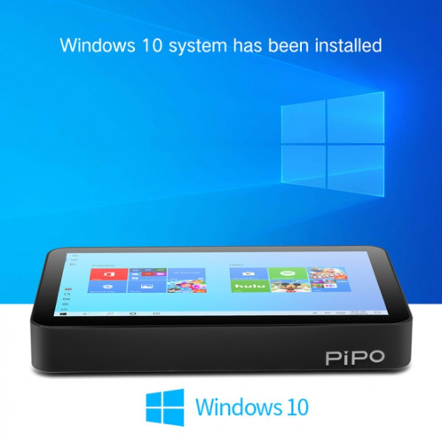 Pipo X2S Mini PC en un, 8 pouces, 2 Go + 64 Go, Windows 10 Intel Atom Z3735F jusqu'à 1,83 GHz, prise en charge WiFi & Bluetooth & TF Card & HDMI & RJ45 (noir) SP369B1645-019