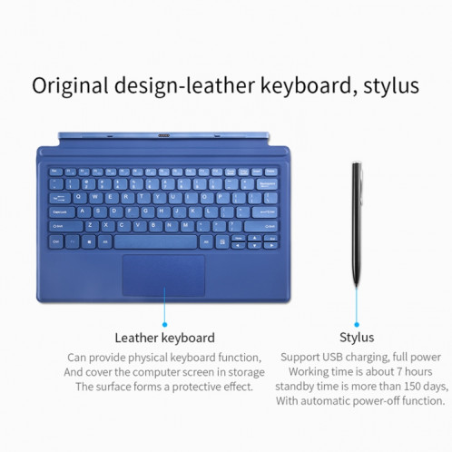 PiPO W11 Tablette PC 2 en 1, 11,6 pouces, 8 Go + 128 Go + 128 Go SSD, Système Windows 10, Intel Gemini Lake N4100 Quad Core jusqu'à 2,4 GHz, avec clavier et stylet, prise en charge WiFi double bande et Bluetooth et SP0394291-015